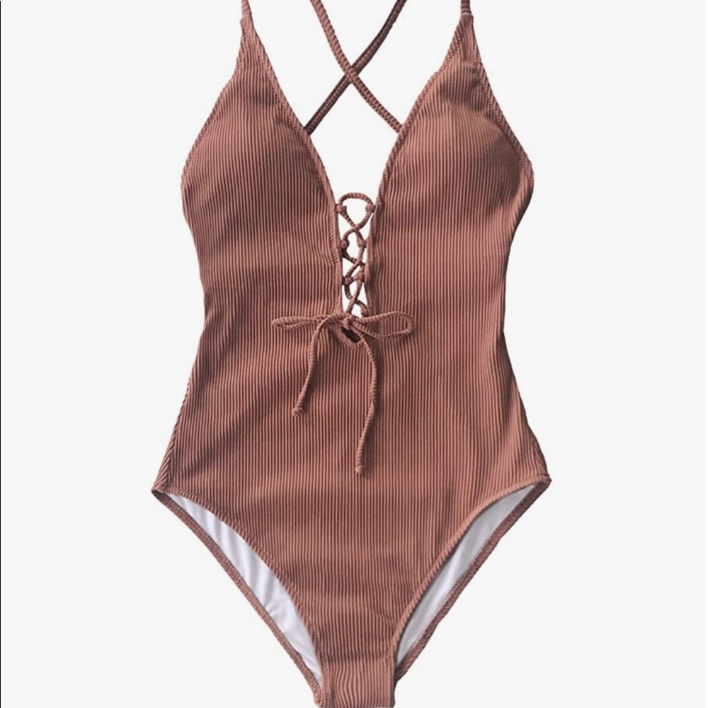 Cupshe Ribbed one piece swimsuit